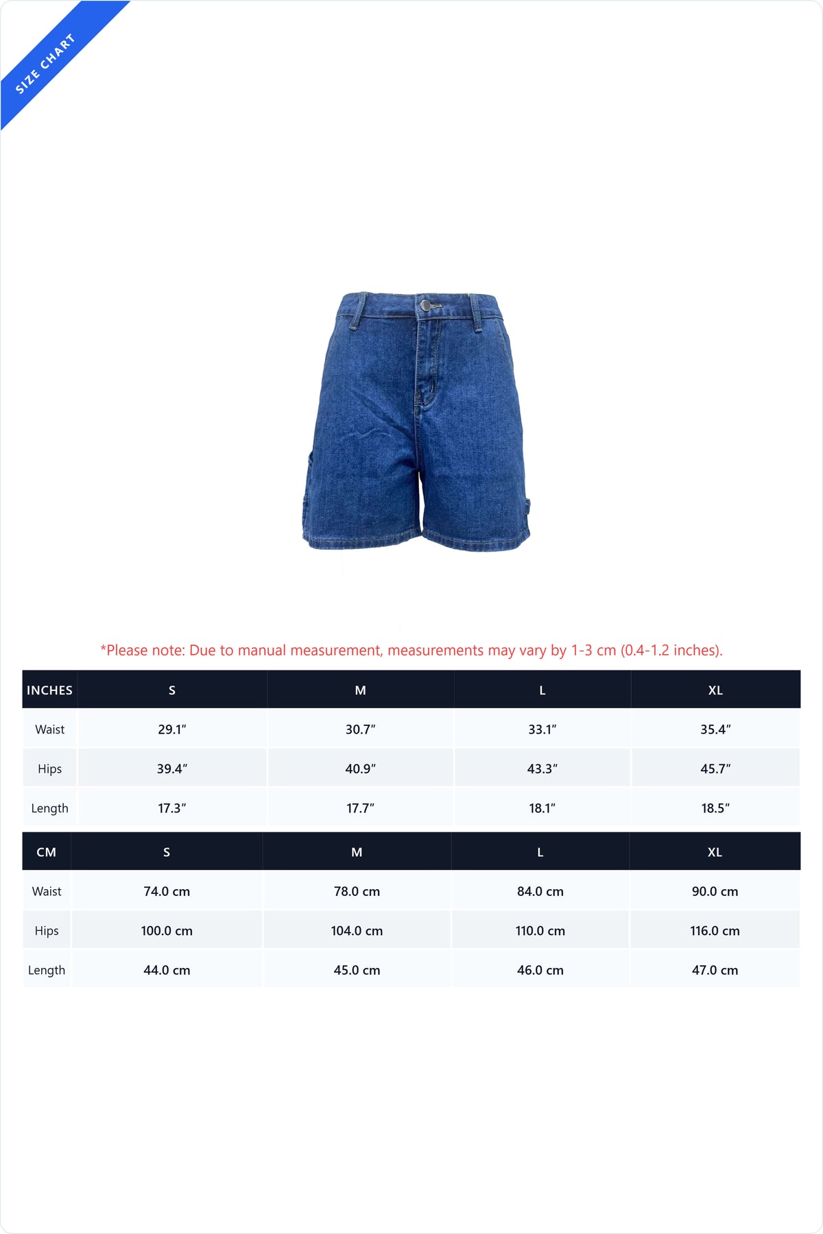 High-Waisted Relaxed Utility Denim Shorts Lavish Daily