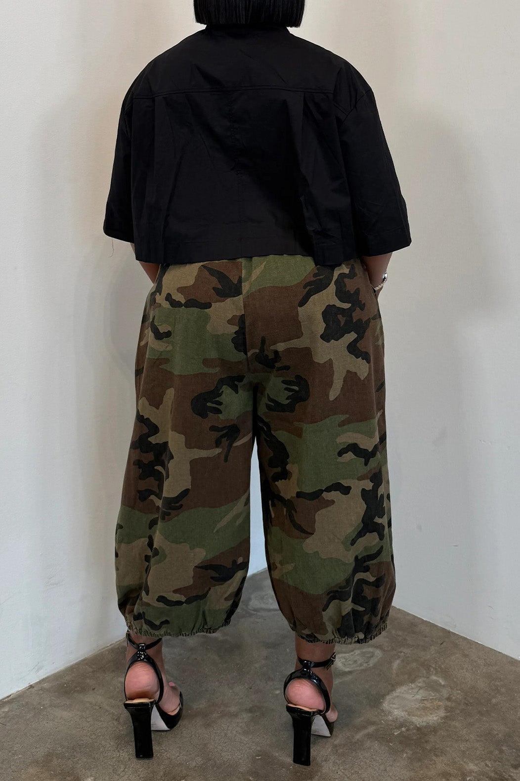 Plus Size Cropped Parachute Pants Lavish Daily