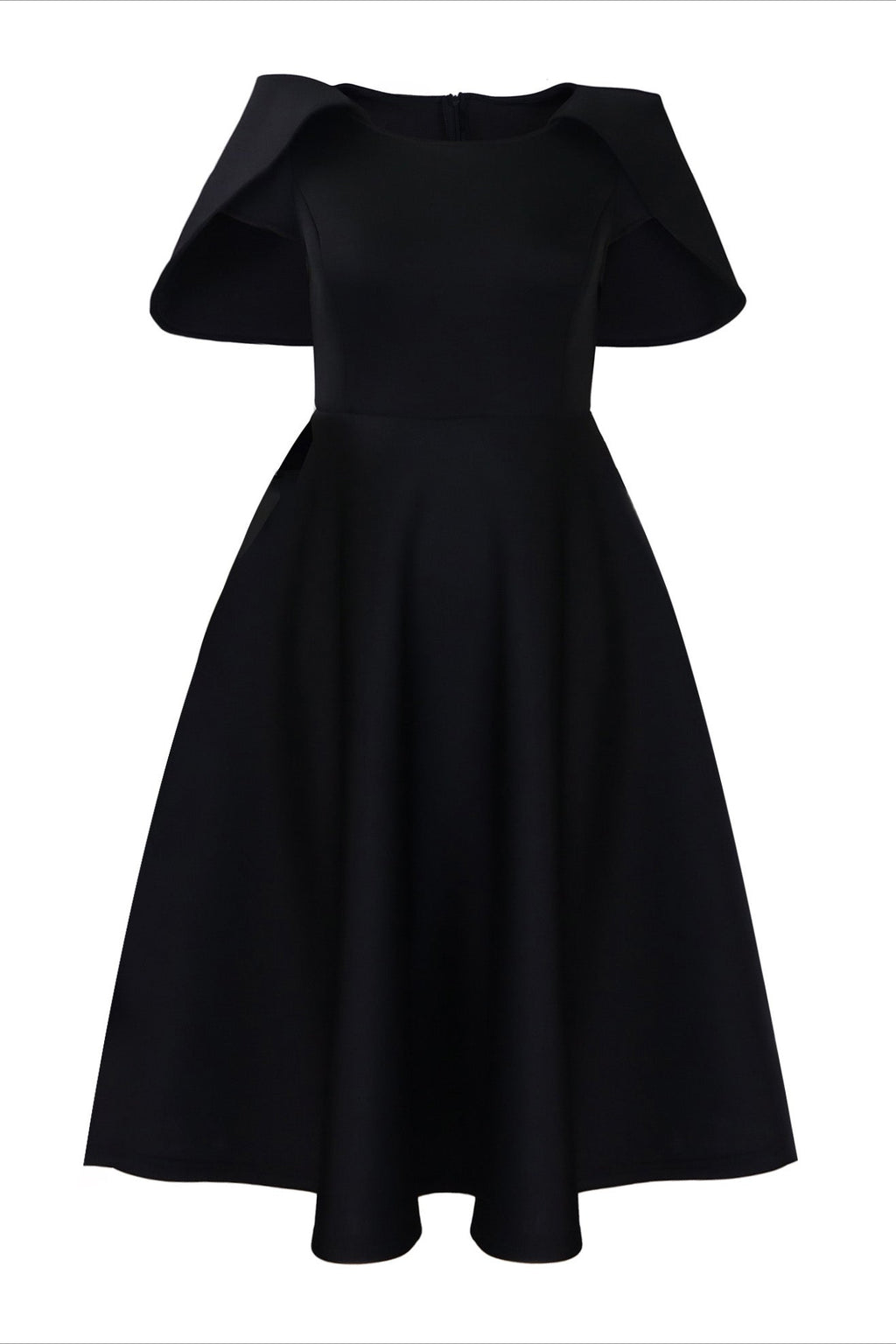 Off-Shoulder Ruffle Fit & Flare Midi Dress Lavish Daily