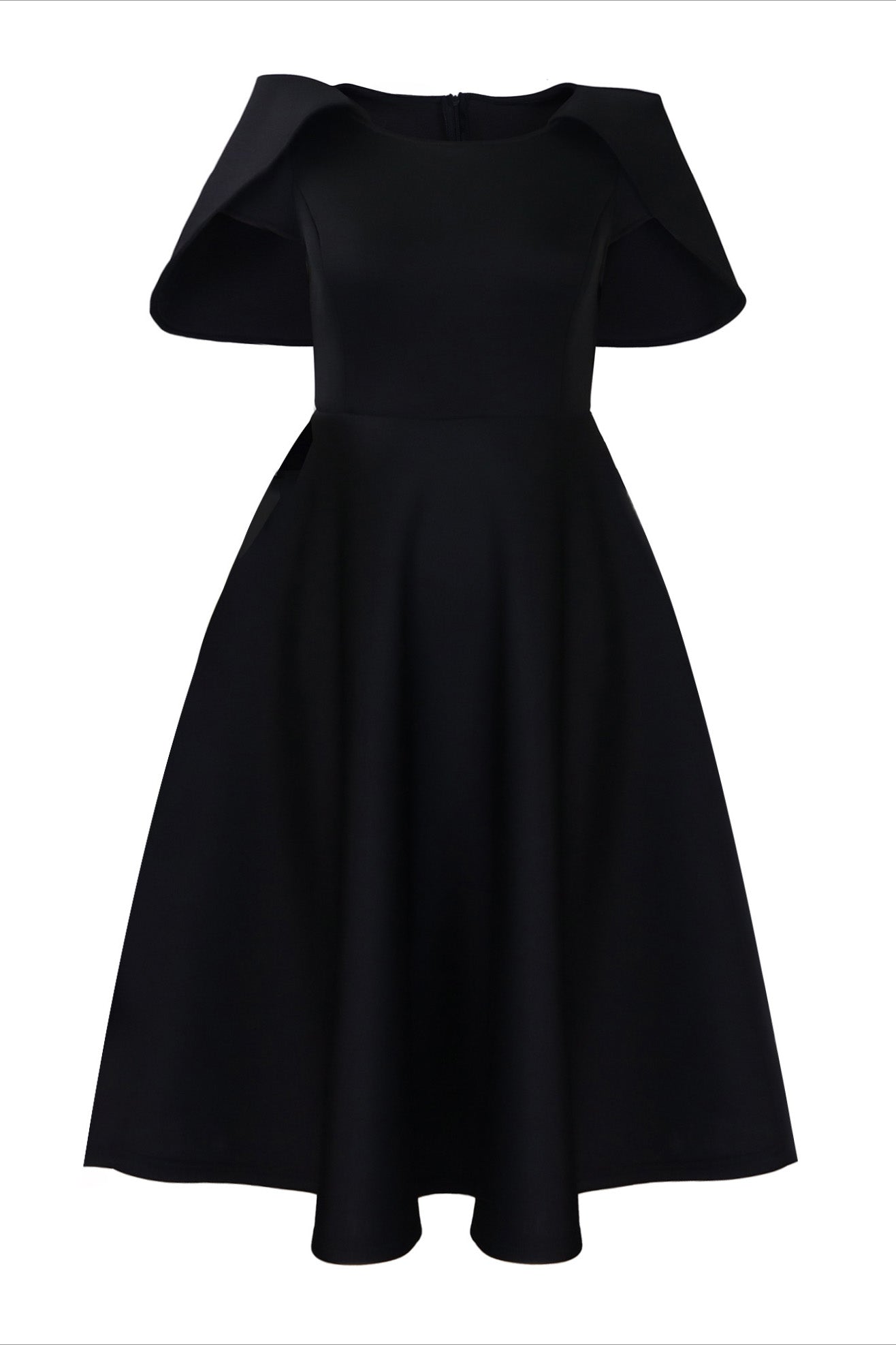 Off-Shoulder Ruffle Fit & Flare Midi Dress Lavish Daily