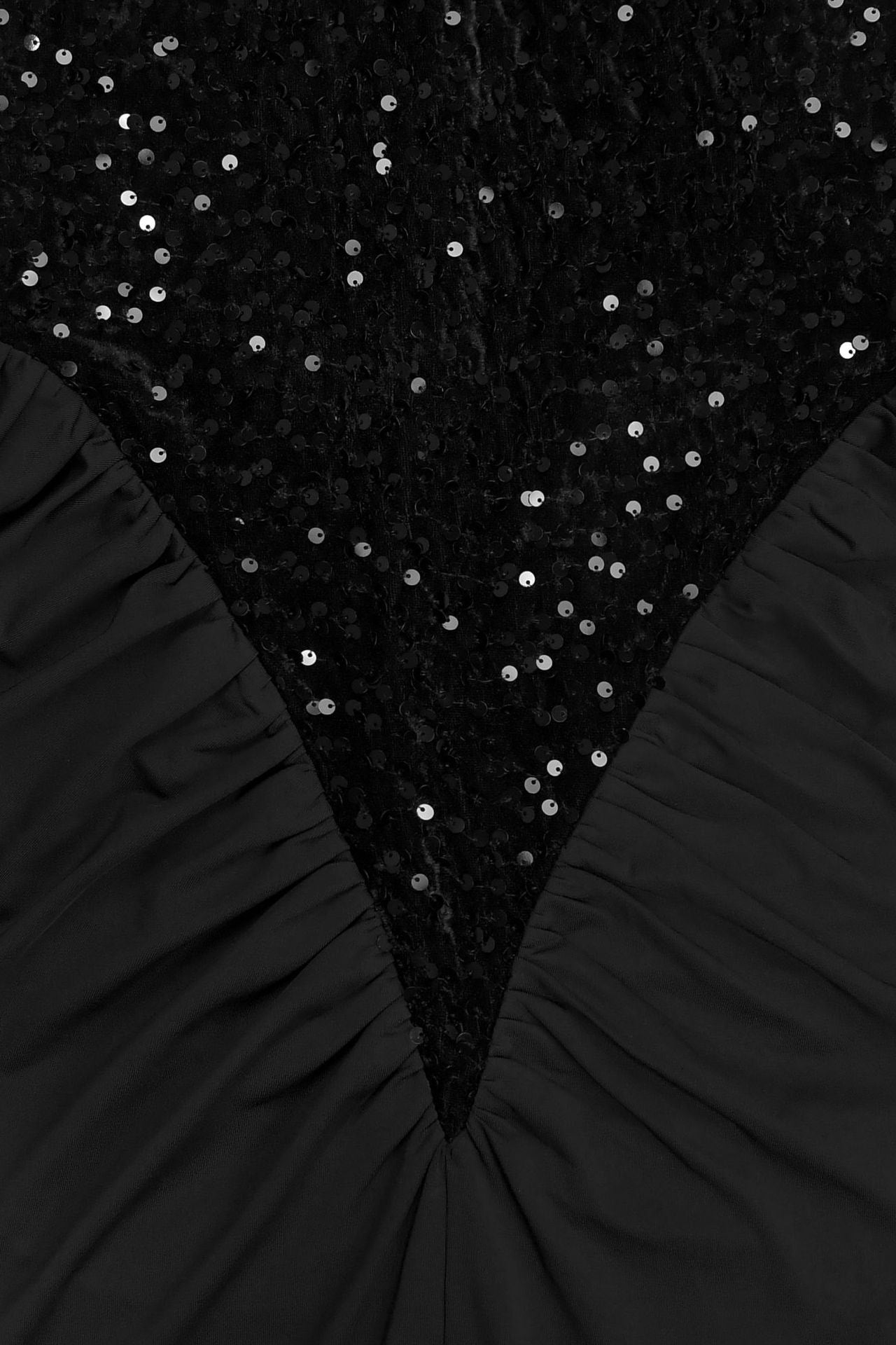 Sequin Ruffle Halter Maxi Dress LavishDaily