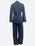 Single-Breasted Denim Blazer & Jeans Set Lavish Daily