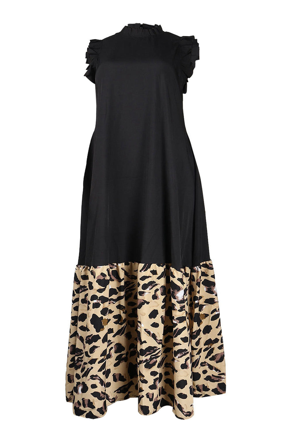 Maxi Dress With Ruffle Sleeve Lavish Daily