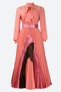 Long-Sleeved Top Elegant Pleated Dress Lavish Daily