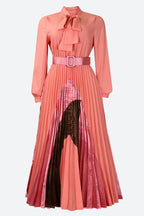 Long-Sleeved Top Elegant Pleated Dress Lavish Daily