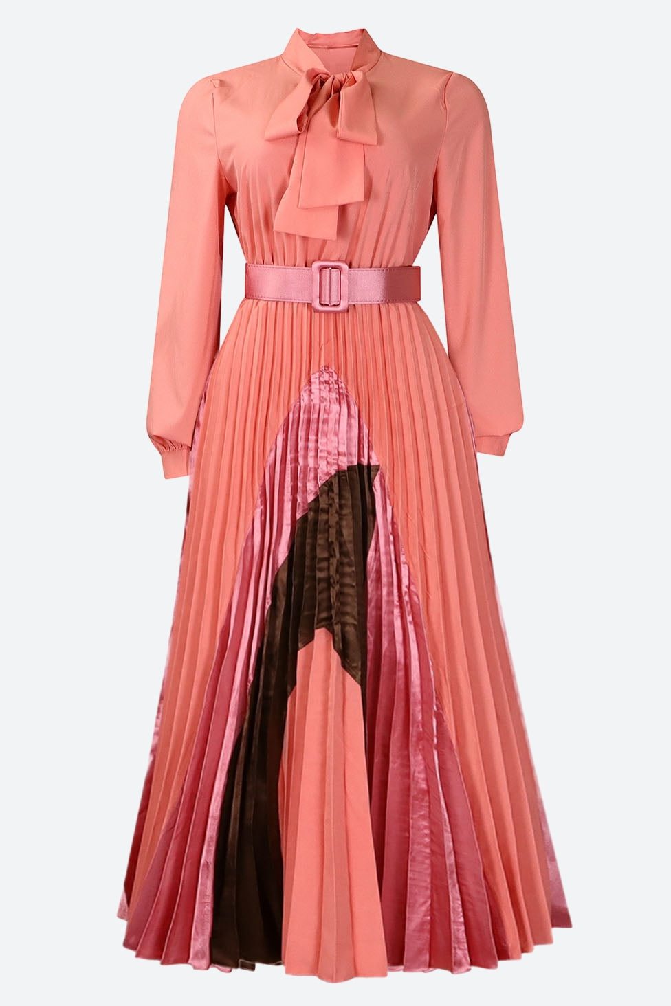 Long-Sleeved Top Elegant Pleated Dress Lavish Daily