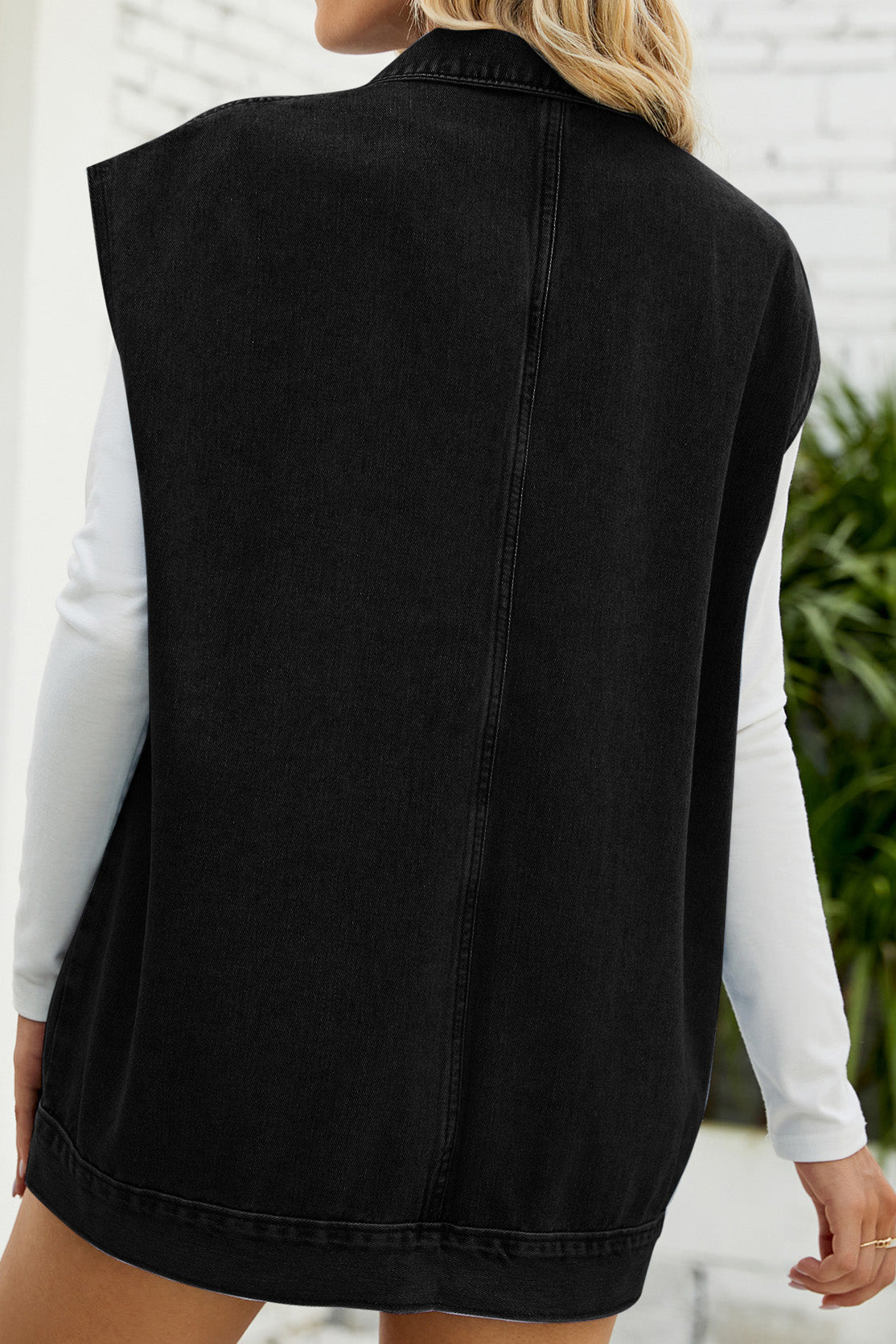 Vintage Oversized Denim Jean Vest Lavish Daily