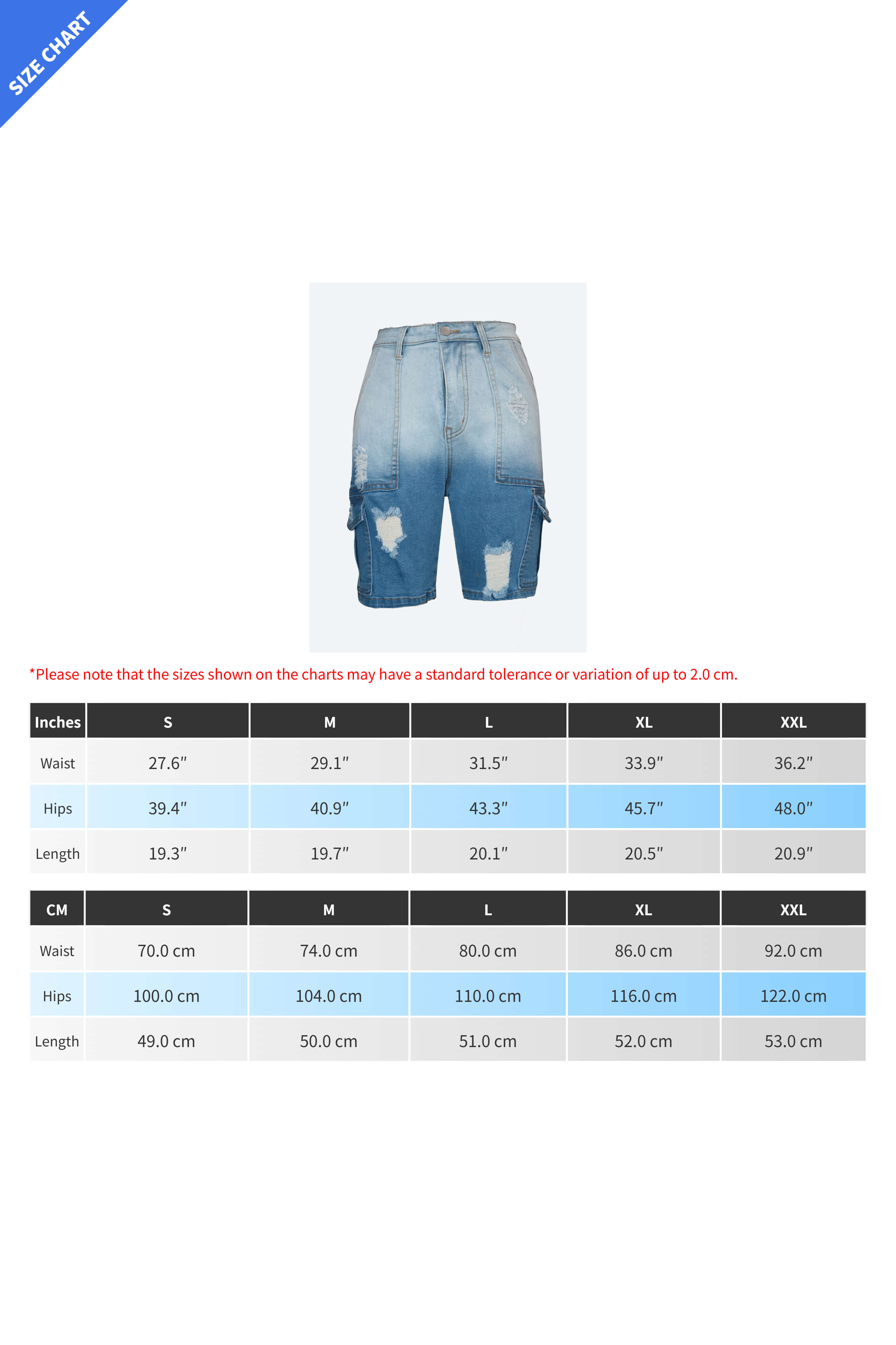 Color-Fade Ripped Jeans Shorts Lavish Daily