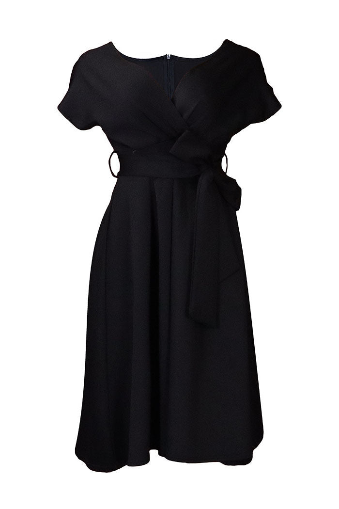 Fallen Shoulder Midi Dress Lavish Daily