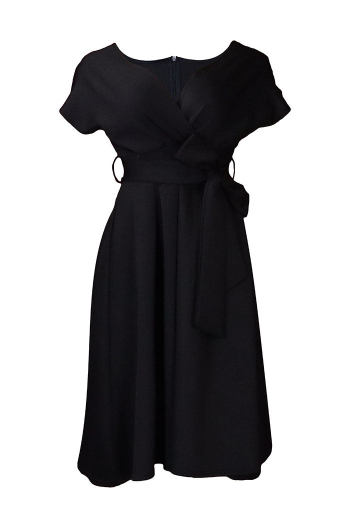 Fallen Shoulder Midi Dress Lavish Daily