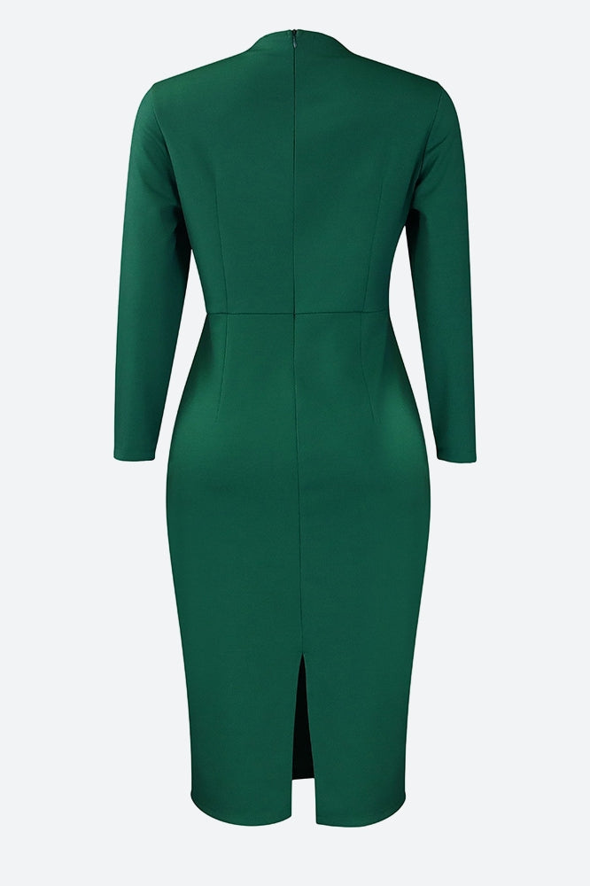 Print Hip Wrap Dress Lavish Daily