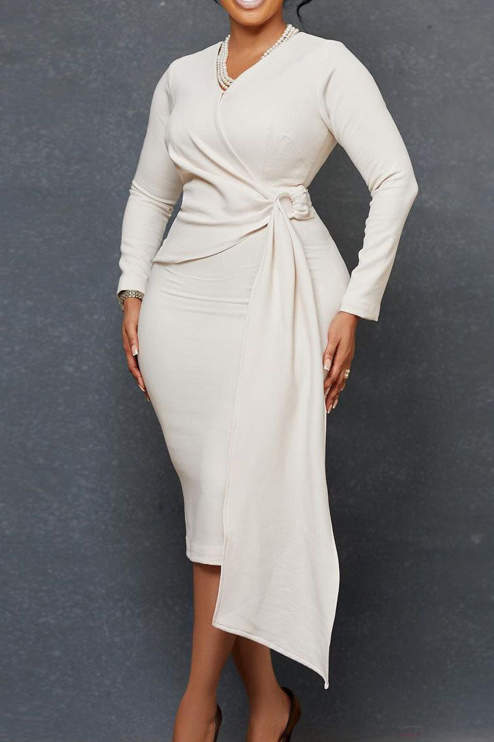Side Knot Bodycon Dress Lavish Daily
