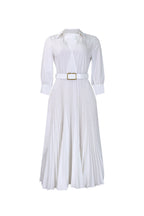 Plus Size Long Sleeve V-Neck Pleated Maxi Dresses Lavish Daily