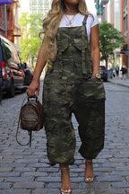 Camouflage Print Baggy Cargo Jumpsuit Lavish Daily