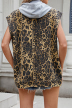 Vintage Denim Vest with Detachable Hood Lavish Daily