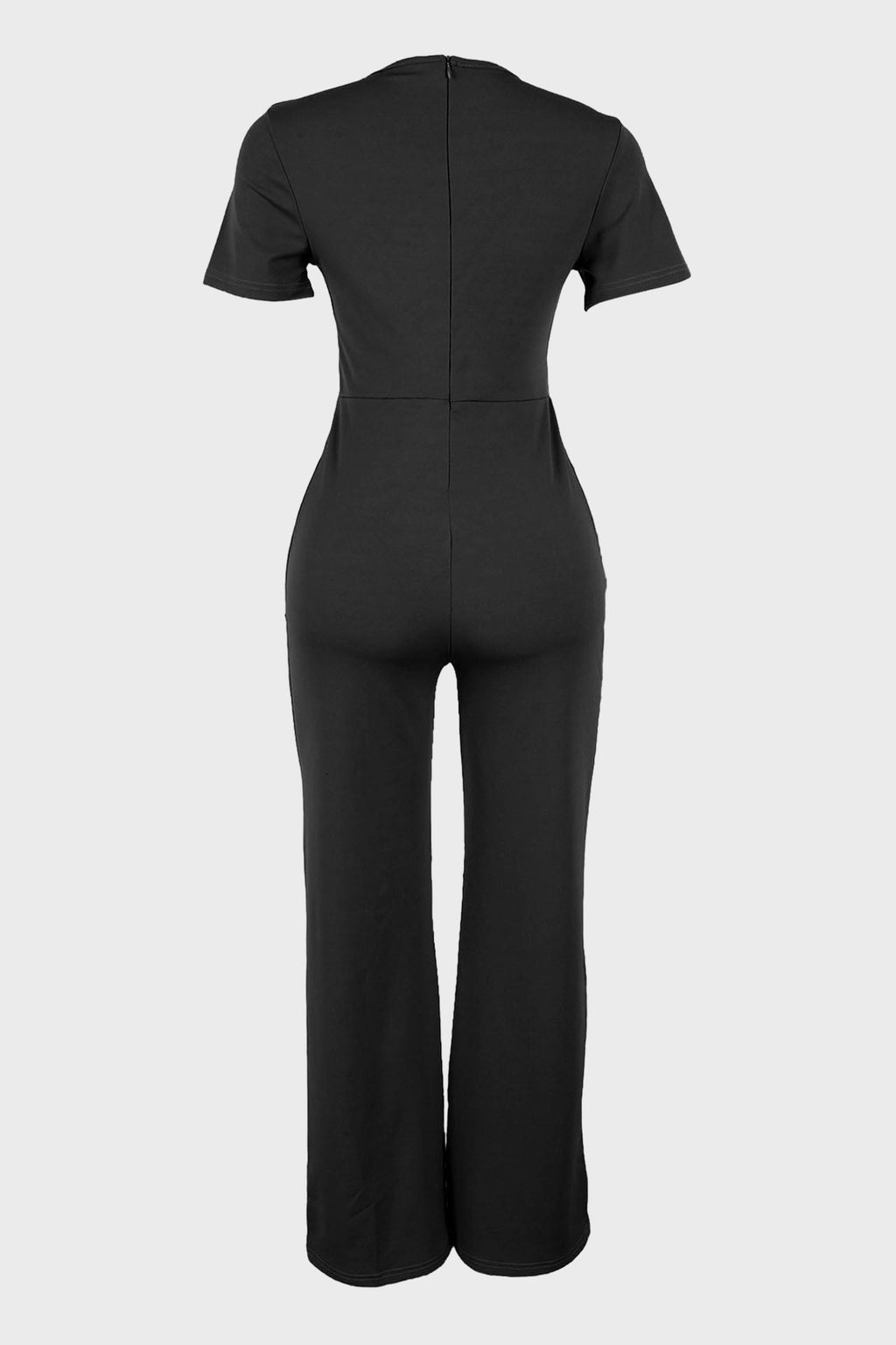 Slim Waist Button Wide Leg Jumpsuit Lavish Daily
