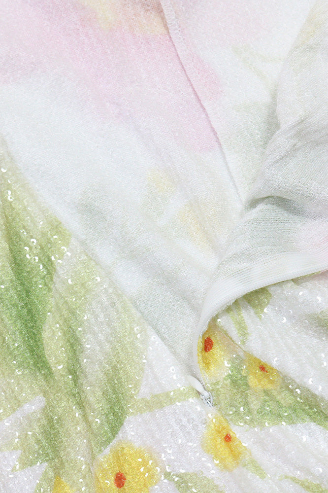 Blossom Sequin Floral Maxi Dress Lavish Daily