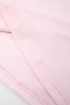 Casual Solid Round-Neck Short Sleeve Set Lavish Daily