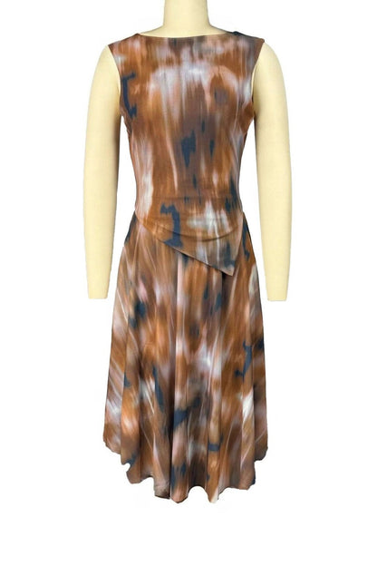 Abstract Print Asymmetric Top & Skirt Set Lavish Daily