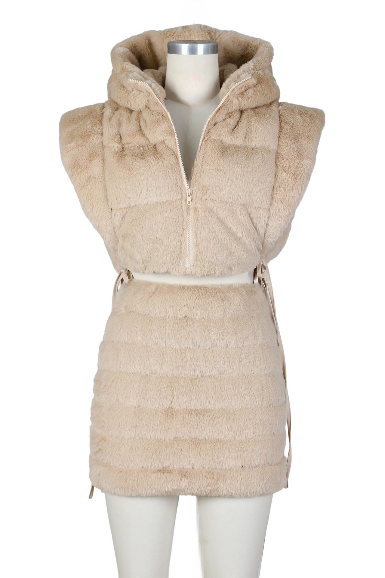 Faux Fur Teddy Vests Sets Lavish Daily