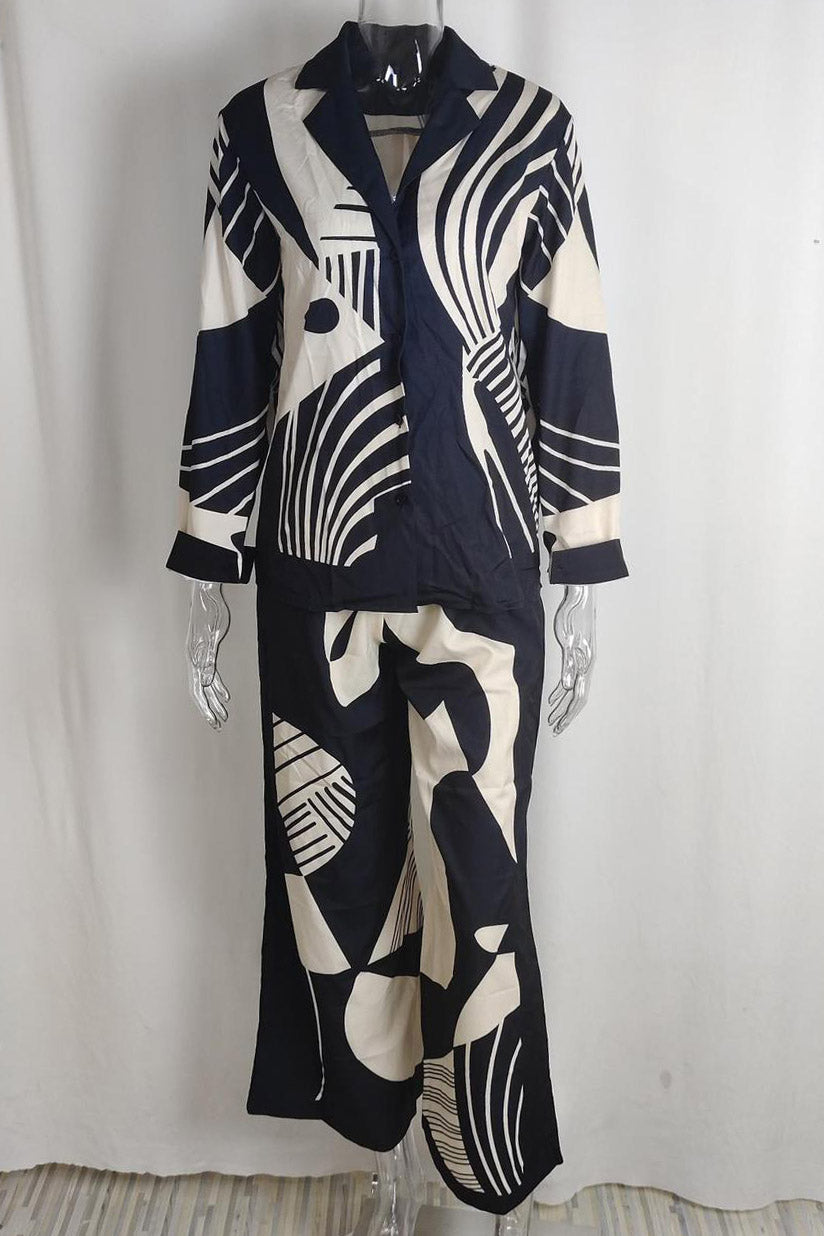 Printed Shirt and Pant Set Lavish Daily
