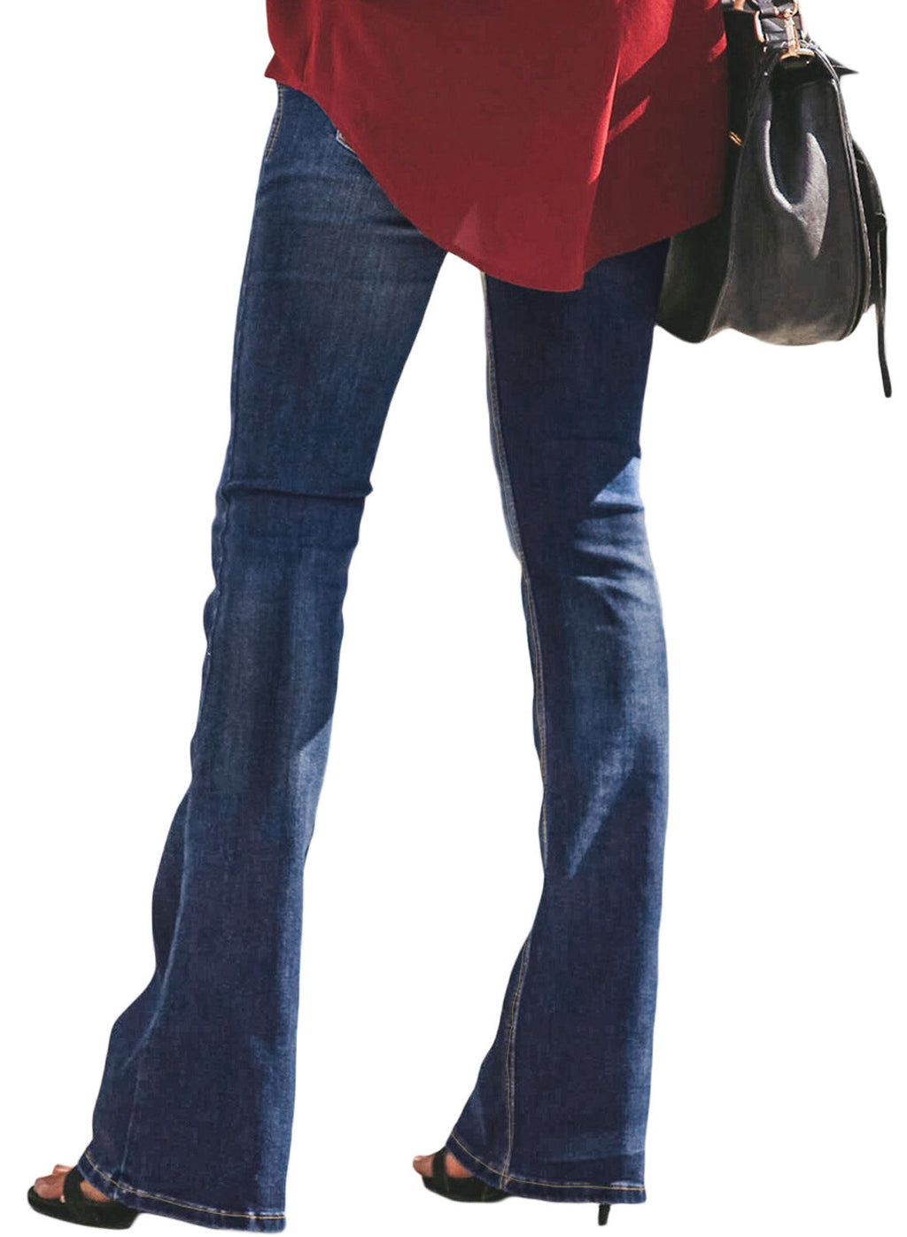 Denim Flare Leg Boyfriend Jeans Lavish Daily