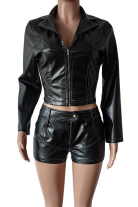 Leather Short Set Lavish Daily