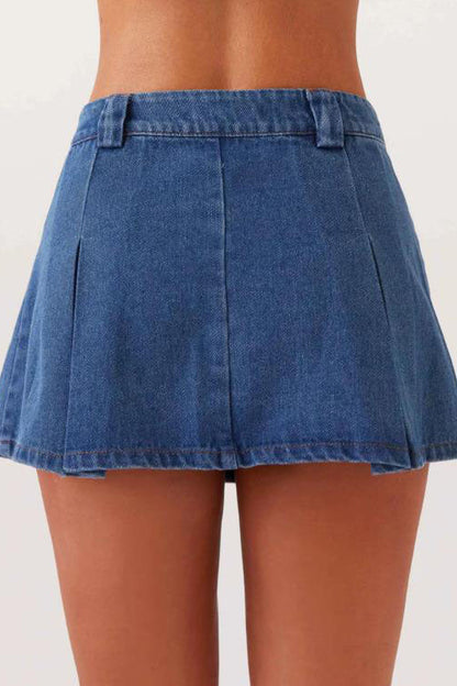 Denim Vest Skirt Sets Lavish Daily