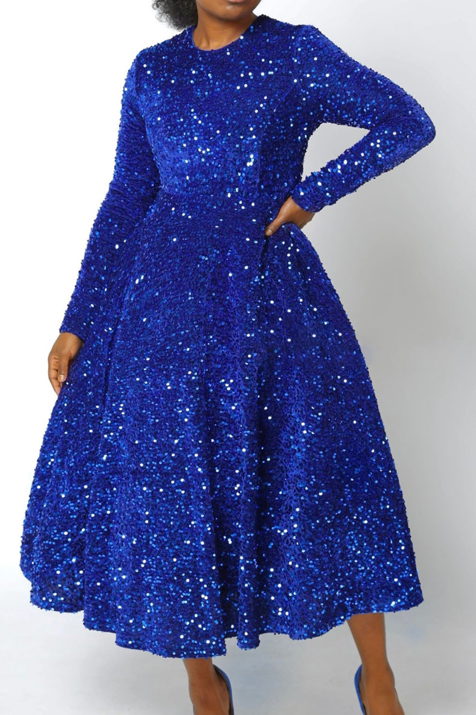 Sequin Long Sleeve Dresses Lavish Daily