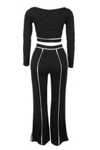 One Shoulder Top and Wide Leg Pants Set Lavish Daily