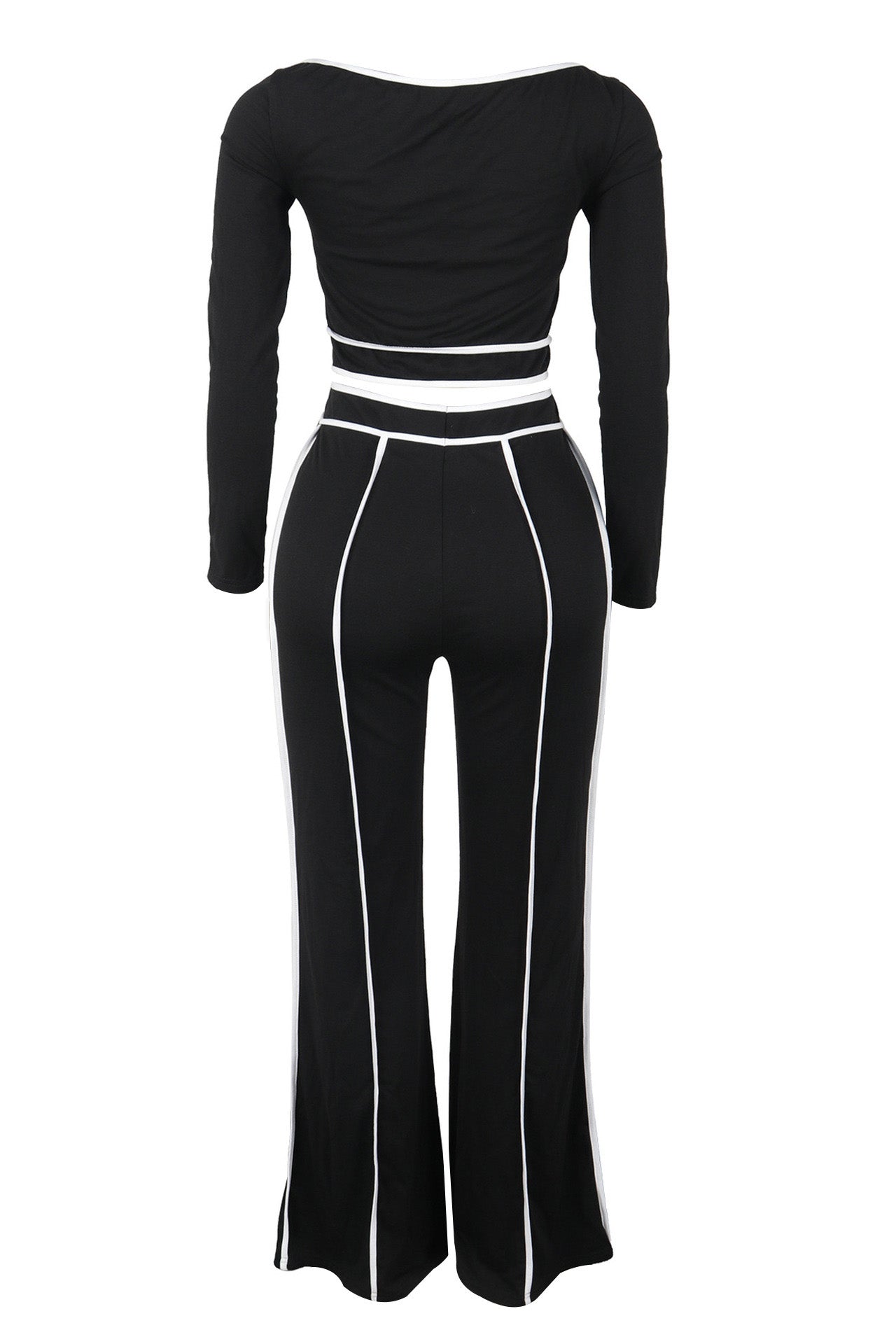 One Shoulder Top and Wide Leg Pants Set Lavish Daily