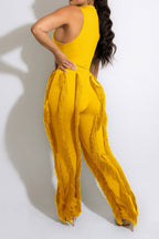 Fringe Pants Sleeveless Casual Two Piece Set Lavish Daily