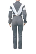 Sporty Color Block 2-Piece Tracksuit Lavish Daily