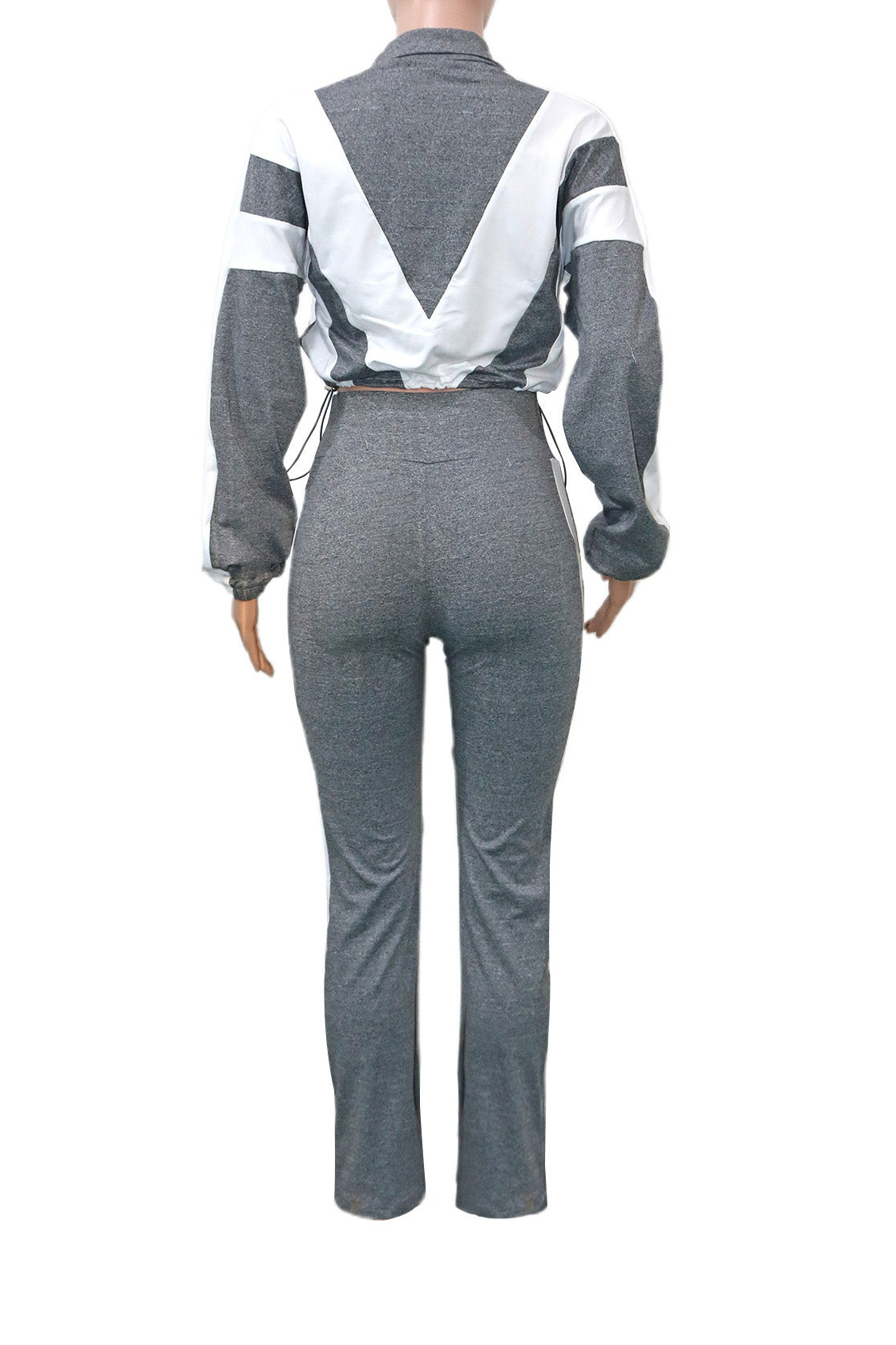 Sporty Color Block 2-Piece Tracksuit Lavish Daily