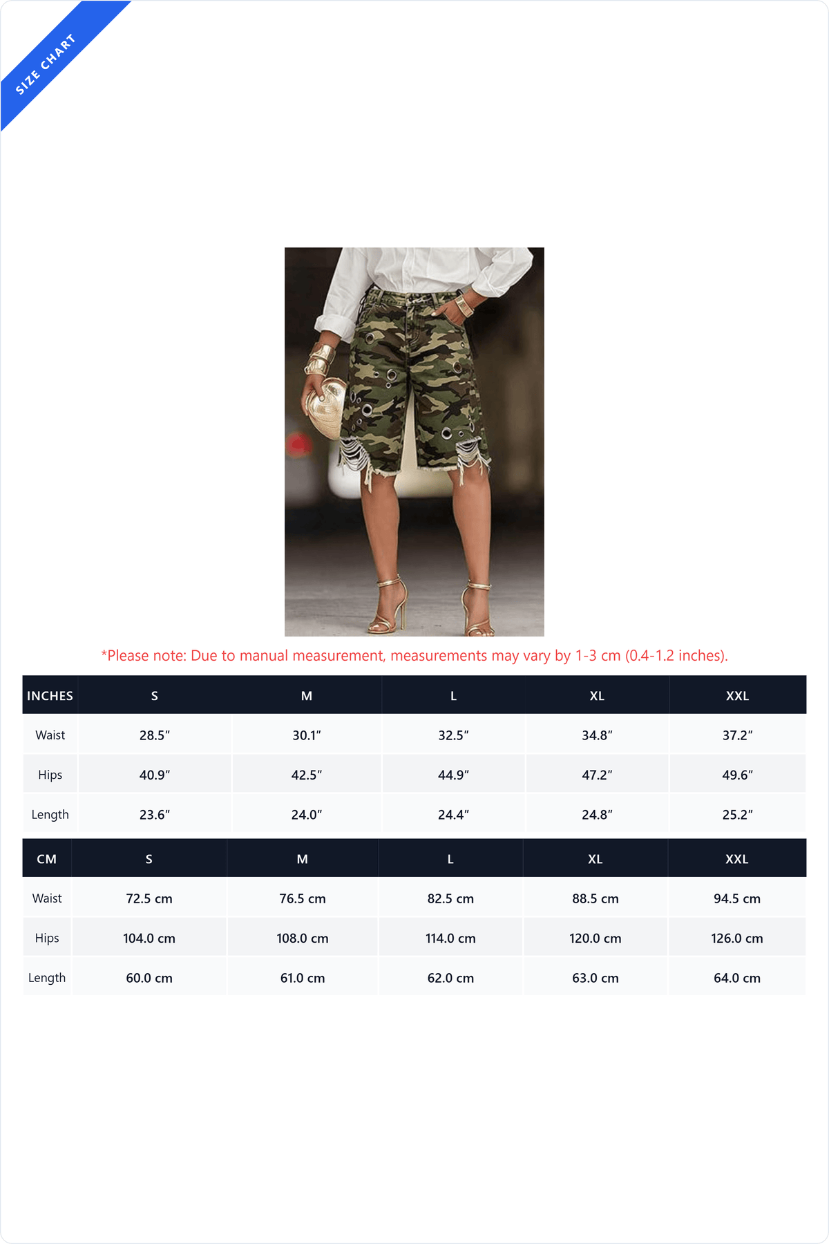 Grommet Distressed Denim Bermuda Shorts Lavish Daily