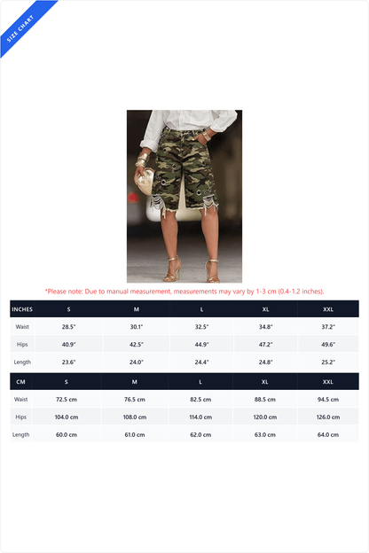 Grommet Distressed Denim Bermuda Shorts Lavish Daily