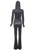 Polka Dot Letter Print Crop Hoodie Set Lavish Daily