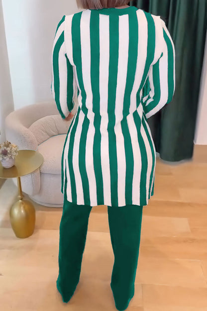 Striped T Shirts & Pants Set Lavish Daily