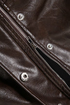 Cropped Faux Leather Jacket Lavish Daily