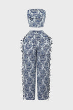 Vintage Tube Top & Fringe Pants Set Lavish Daily