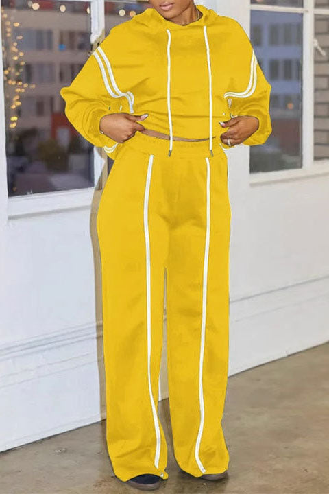 Stripe Hoodie & Pants Set Lavish Daily