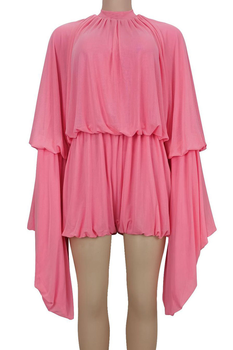 Dream Ruffle Draped Romper Lavish Daily