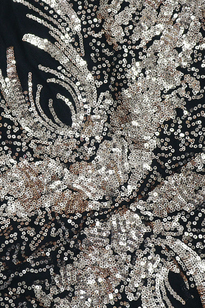 Sequin Lantern Sleeve Party Jumpsuit Lavish Daily