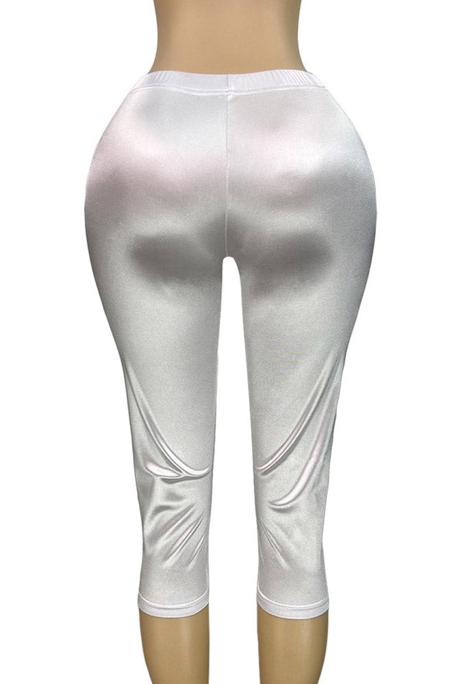 Stretch Satin Capri Pants Lavish Daily