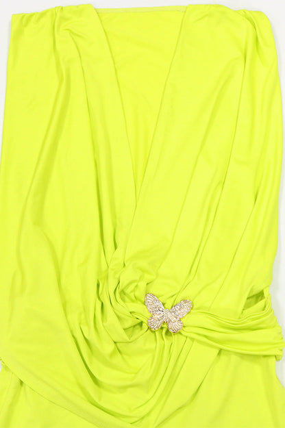 Draped V Neck Capri Romper Lavish Daily