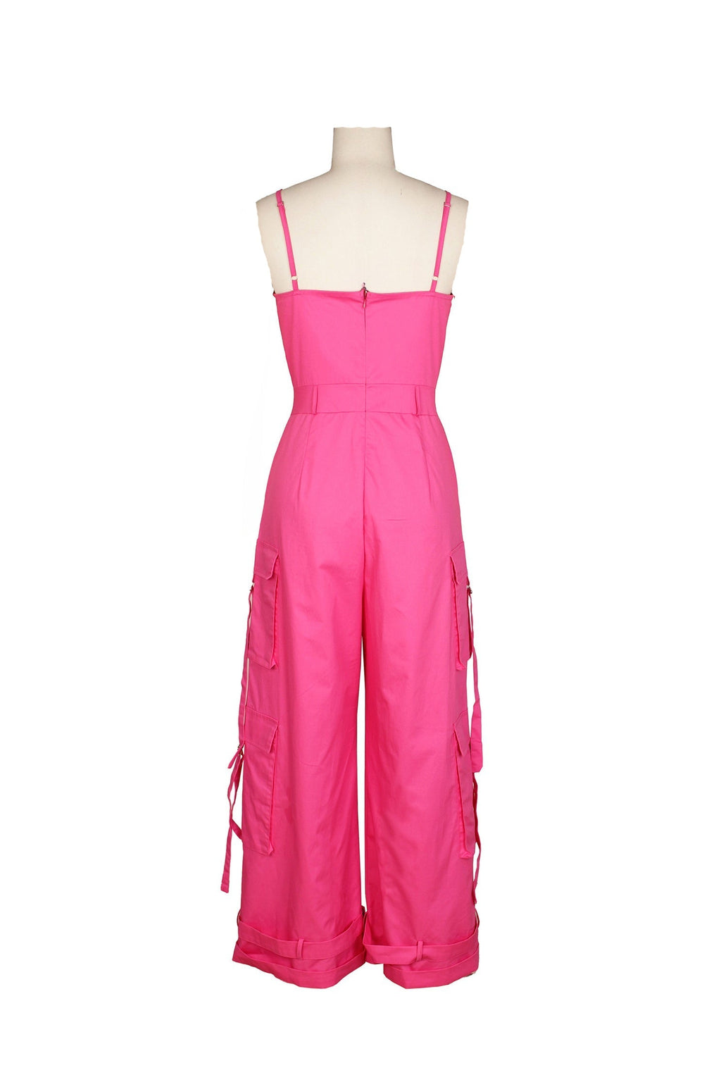Spaghetti Strap Cargo Jumpsuit Lavish Daily