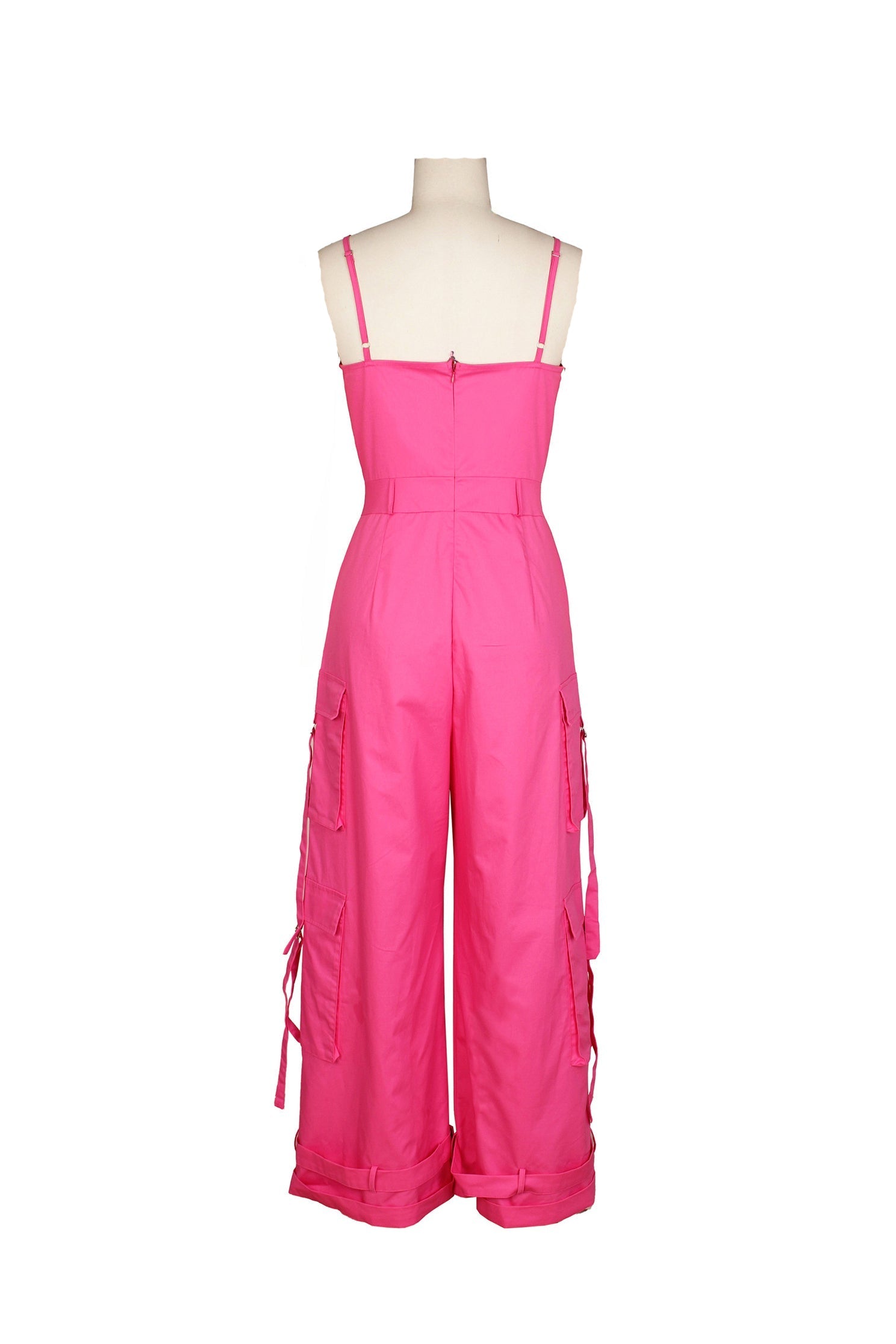 Spaghetti Strap Cargo Jumpsuit Lavish Daily