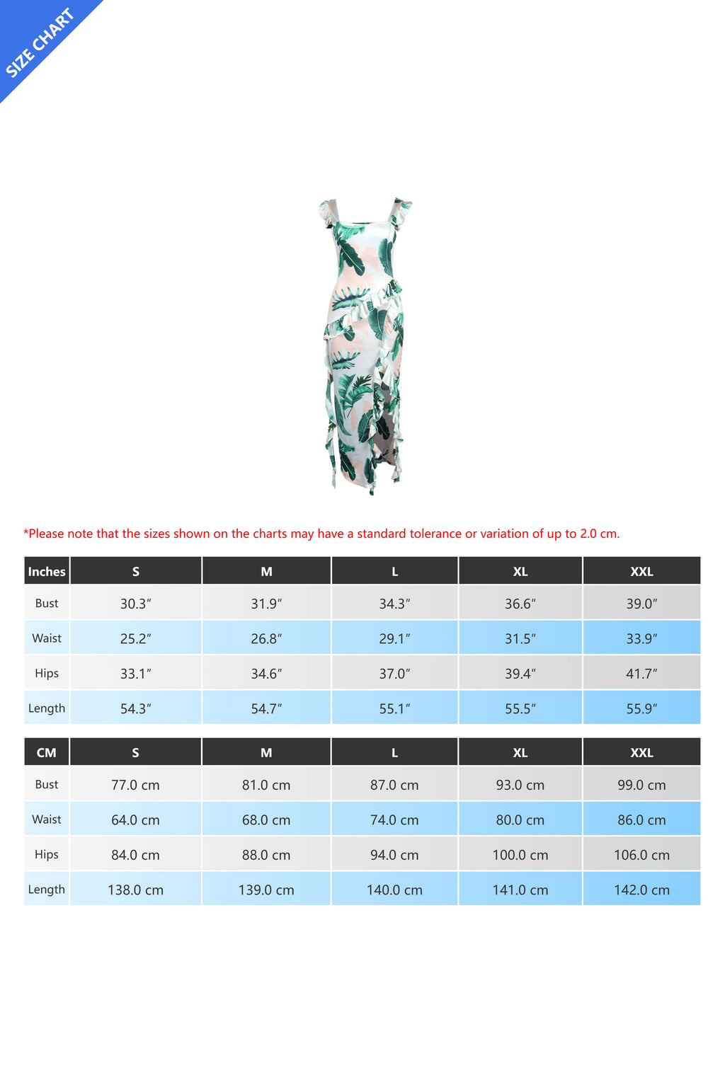 Long Strapless Dress With Slits and Tropical Print Lavish Daily