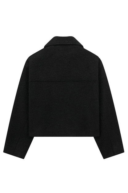 Tweed Cropped Zip Up Jacket Lavish Daily
