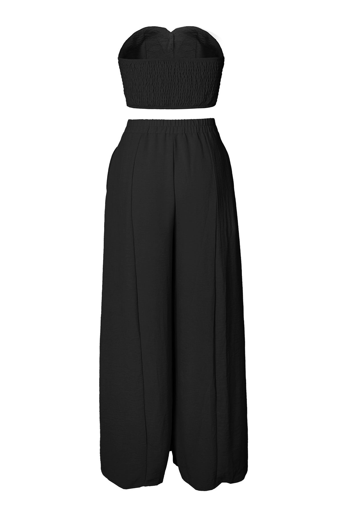 Stretch Tube Top Vest and Wide Leg Pants Set Lavish Daily